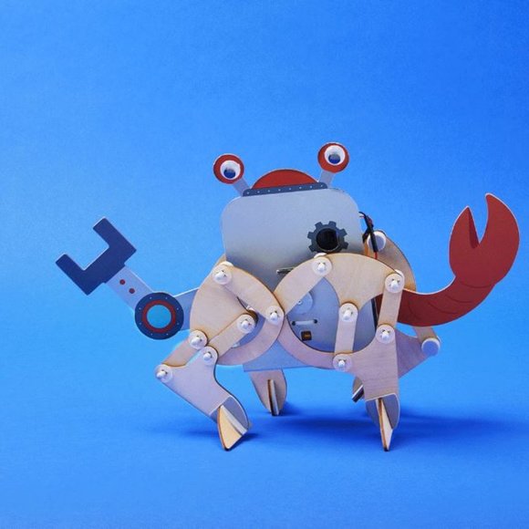 NEW KiwiCo. Kiwi Co. Crawling Robot Crab Science Kit Craft Engineering EASTER To - Picture 6 of 11